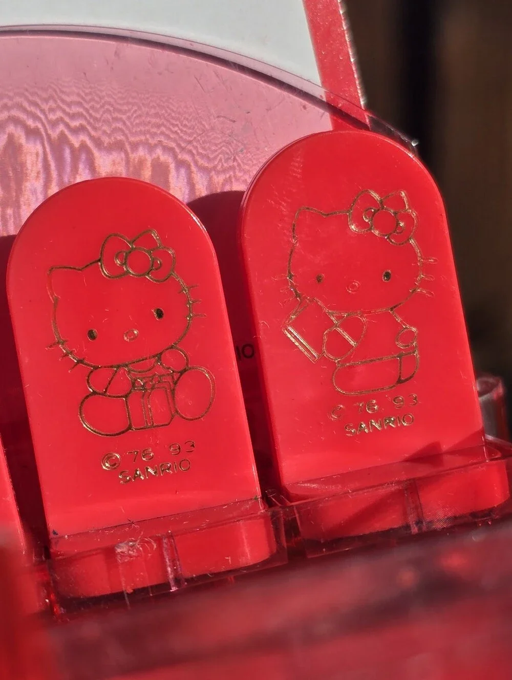 Vintage 1993 RARE Hello Kitty suitcase stamp set